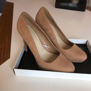 Nude Suede Pumps